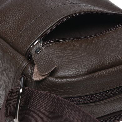 Мужская кожаная сумка через плечо Borsa Leather K11027-brown