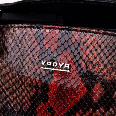 Фактурная небольшая женская сумка KARYA 20902 кожаная Черный