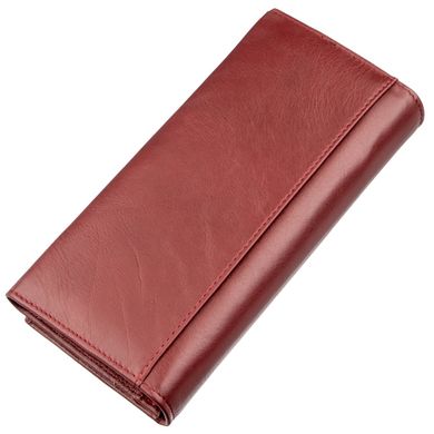 Місткий жіночий гаманець ST Leather 18877 Темно-червоний