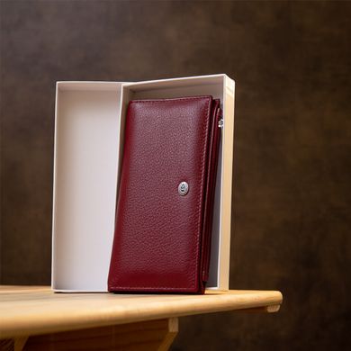 Стильний шкіряний гаманець для жінок ST Leather 19380 Темно-червоний