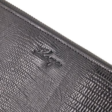 Стильный мужской клатч на два отделения KARYA 20852 кожаный Черный
