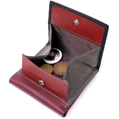 Стильный женский кошелек с оригинальной монетницей из натуральной кожи ST Leather 19510 Разноцветный