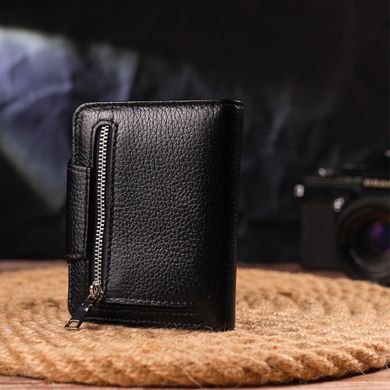 Зручний невеликий жіночий гаманець з натуральної шкіри CANPELLINI 21668 Чорний