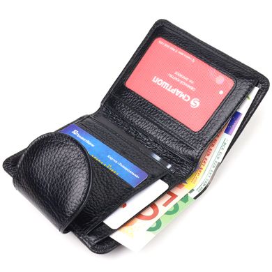 Зручний невеликий жіночий гаманець з натуральної шкіри CANPELLINI 21668 Чорний