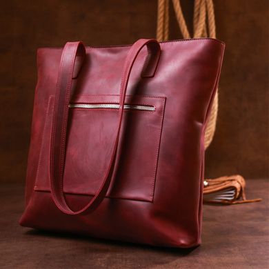 Винтажная женская сумка-шоппер Shvigel 16350 Бордовый