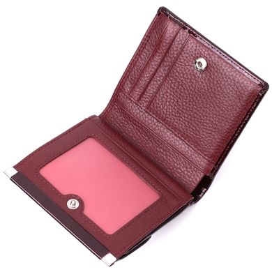 Жіночий лакований гаманець з натуральної шкіри Vintage sale_15041 Бордовий
