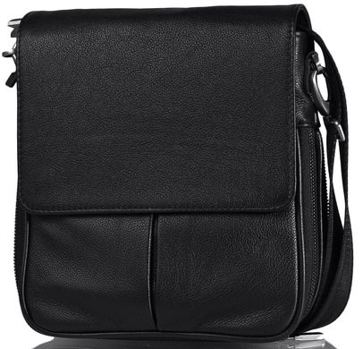 Стильная мужская сумка из кожи MIS MISS4462, Черный