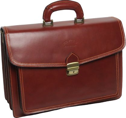 Деловой кожаный портфель Rovicky AWR-3-1 цвет коньяк