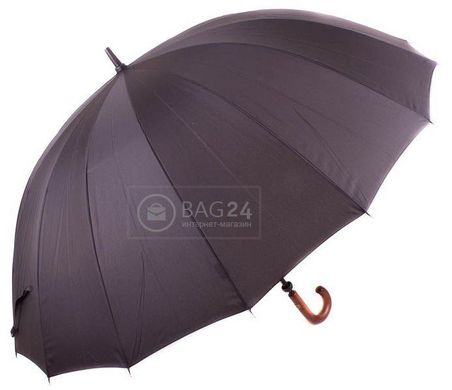 Зонт-трость мужской механический с большим куполом ZEST Z41560, Черный