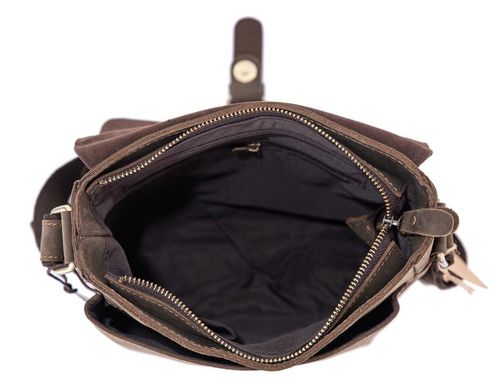 Мужской мессенджер на плечо из натуральной кожи винтажныйTiding Bag t0047 Коричневый