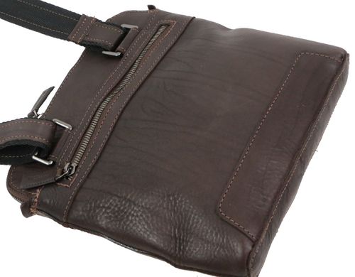 Мужская кожаная сумка, планшетка Mykhail Ikhtyar, Украина коричневая