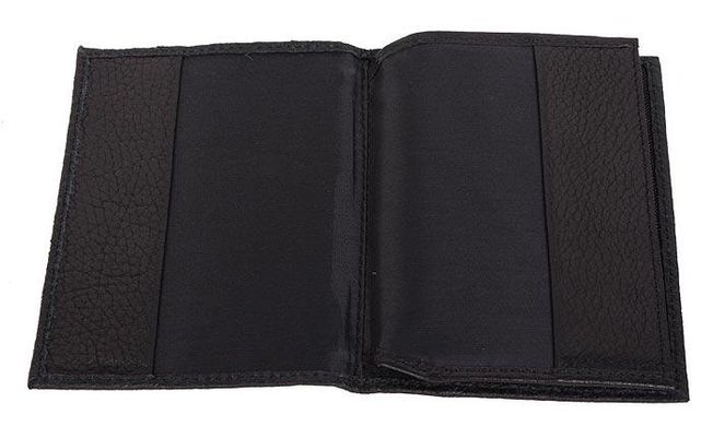 Обкладинка для паспорта та документів шкіряна Vip Collection 101-F Чорна 101.А.FLAT