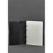 Натуральный кожаный блокнот на кольцах 9.0 с твердой угольно-черной обложкой Blanknote BN-SB-9-hard-ygol