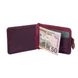 Дизайнерський Затискач для грошей з натуральної глянсової шкіри темно фіолетового кольору, колекція "Mehendi Art"