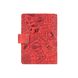 Шкіряне портмоне для паспорта / ID документів HiArt PB-03S / 1 Shabby Red Berry "Let's Go Travel"