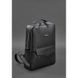 Натуральный кожаный женский городской рюкзак на молнии Cooper черный флотар Blanknote BN-BAG-19-onyx