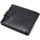 Компактний та водночас місткий гаманець для чоловіків з натуральної шкіри BOND 21996 Чорний