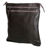 Мужская сумка-папка кожаная Vip Collection 296-F коричневая 296.B.FLAT фото