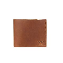 Натуральный кожаный кошелек Mini с монетницей светло-коричневый винтажный Blanknote TW-PM-1-1-kon-crz