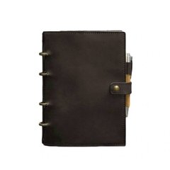 Натуральный кожаный блокнот с датированным блоком (Софт-бук) 9.1 темно-коричневый Crazy Horse Blanknote BN-SB-9-1-o