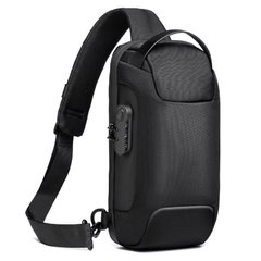 Мужской текстильный рюкзак на одно плечо Confident AT06-T-9530A Черный