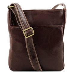 JASON - Чоловіча шкіряна сумка через плече Tuscany Leather TL141300 (Темно-коричневий)