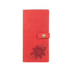 Дизайнерський шкіряний тревел-кейс з червоною матовою шкіри, колекція "Mehendi Classic"
