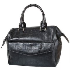 Жіноча шкіряна сумка LASKARA (Ласкара) LK-DS265-croco-black Чорний