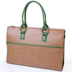 Женская сумка из качественного кожезаменителя LASKARA (ЛАСКАРА) LK10199-taupe-green Бежевый