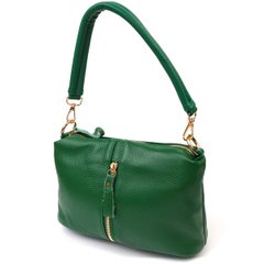 Молодежная сумка через плечо из натуральной кожи 22097 Vintage Зеленая