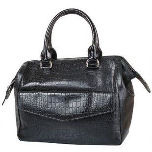 Женская кожаная сумка LASKARA (ЛАСКАРА) LK-DS265-croco-black Черный