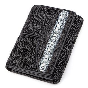 Кошелек женский STINGRAY LEATHER 18269 из натуральной кожи морского ската&nbsp;Черный