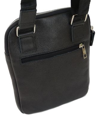 Небольшая кожаная мужская сумка планшетка Borsacomoda, Украина 816.013 черная