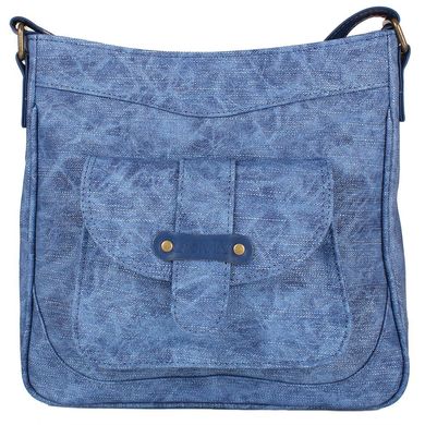Жіноча сумка з якісного шкірозамінника LASKARA (Ласкарєв) LK10207-denim-blue Синій