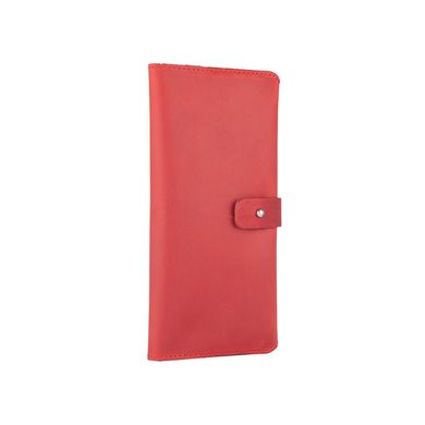 Оригінальний гаманець на кобурною гвинті, з натуральної шкіри червоного кольору