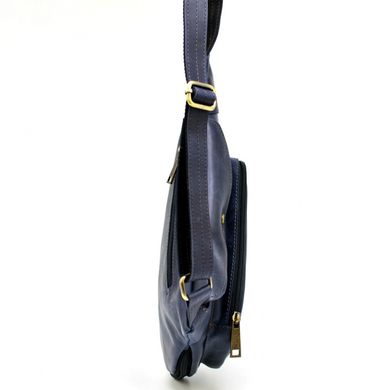 Мини-рюкзак из натуральной кожи на одно плечо TK-3026-3md TARWA Синий