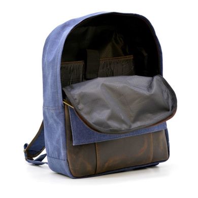 Молодежный рюкзак канвас с кожаными вставками RK-7224-4lx TARWA Коричневый