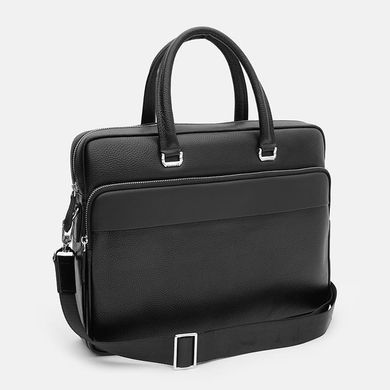 Мужская кожаная сумка Borsa Leather K18820-1bl-black