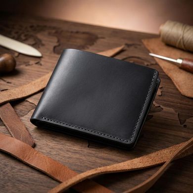 Функціональне портмоне унісекс на магніті GRANDE PELLE 11206 Чорне