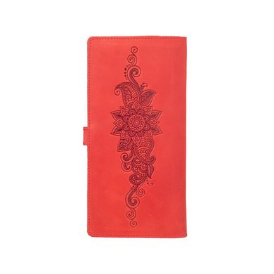Дизайнерский кожаный тревел-кейс с красной матовой кожи, коллекция "Mehendi Classic"