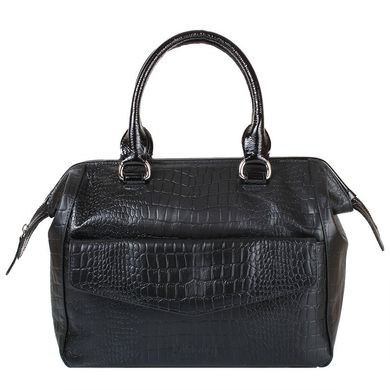 Женская кожаная сумка LASKARA (ЛАСКАРА) LK-DS265-croco-black Черный