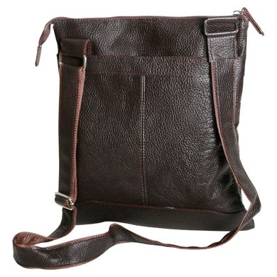 Мужская сумка-папка кожаная Vip Collection 296-F коричневая 296.B.FLAT