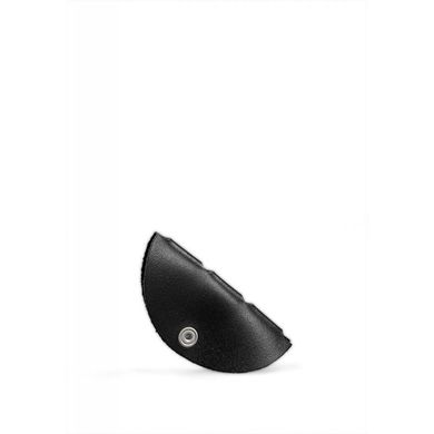 Натуральний шкіряний холдер для навушників вугільно-чорний Blanknote BN-HN-1-ygol