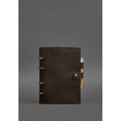 Натуральный кожаный блокнот с датированным блоком (Софт-бук) 9.1 темно-коричневый Crazy Horse Blanknote BN-SB-9-1-o