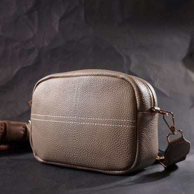 Идеальная женская сумка из натуральной мягкой кожи Vintage 22318 Бежевая