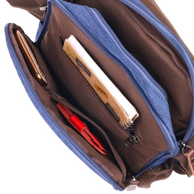 Интересная мужская сумка через плечо из текстиля 21264 Vintage Синяя