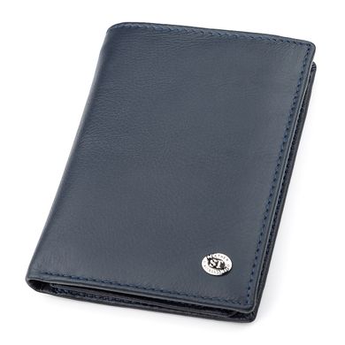 Чоловічий гаманець ST Leather 18349 (ST-2) шкіряний Синій