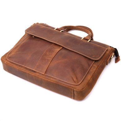 Шкіряний портфель для ноутбука роботи та документів Vintage 14066 Коричневий