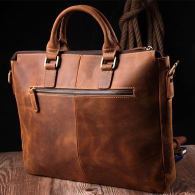 Шкіряний портфель для ноутбука роботи та документів Vintage 14066 Коричневий