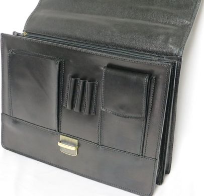 Портфель з якісної натуральної шкіри Rovicky AWR-2 чорний